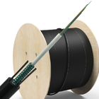 Outdoor Aerial Single Mode 2 4 6 8 Core Armored Fiber Optic Cable With Two Steel Wire