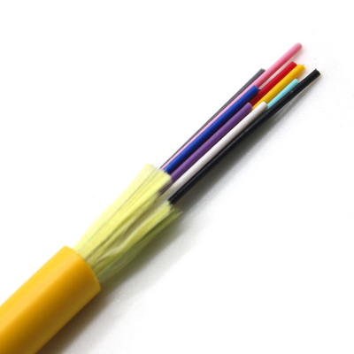 Tight Buffered GJFJV Optical Fiber Cable Single Fiber Multi Mode 2-24 Core