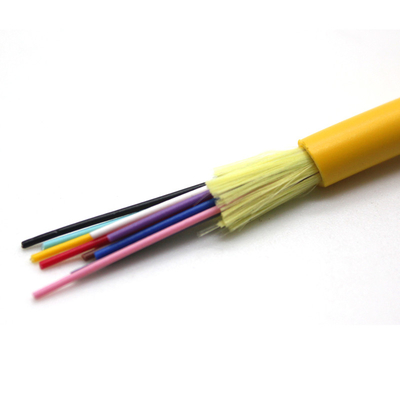 Indoor GJFJV Optical Fiber Cable OM1 OM2 OM3 OM4 1 To 24 Core 10 Gigabit Multimode