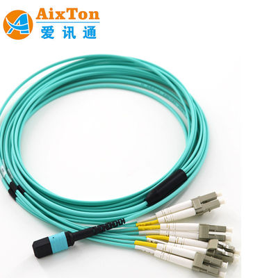 MPO-MPO/APC OM3 12/24 Fiber Optic Patch Cord Female/Male LZSH/OFNR Cable