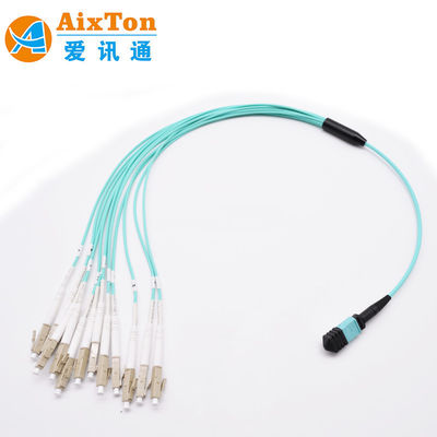 8 Core 12 Core MPO MTP Patch Cord MM OM3 OM4 Female To LC Fiber 12 Core MPO MTP Patch Cord 5 Meter 10 Meter