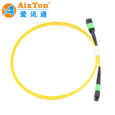 OM3/OM4 MPO Connector 12 Fiber MPO Trunk Cable 8/12/24F MTP MPO كابل لغرفة مركز البيانات
