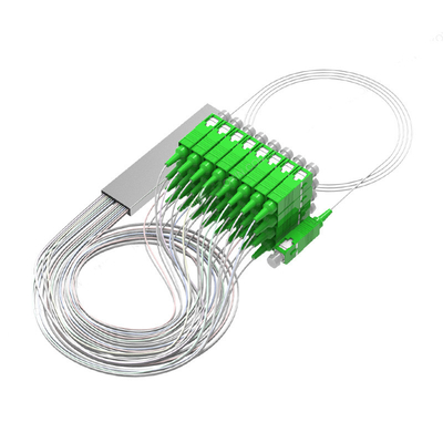 أنبوب فولاذي 1 * 8 LC / APC قطاع الألياف الضوئية مناسبة للاتصال لقطاع واحد G.657A1 Fiber Plc Wdm Box