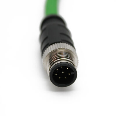 M12 4pin 8pin a D X Coding to RJ45 Male Shielded CAT6A Profinet Industrial Ethernet Patch Cord 