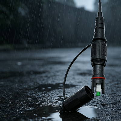 خارجية مقاومة للماء FTTH أحادي الوضع 10-200M كابل قطرة الألياف الضوئية سلك التصحيح 1 2 Core Corning SC كابلات الاتصال