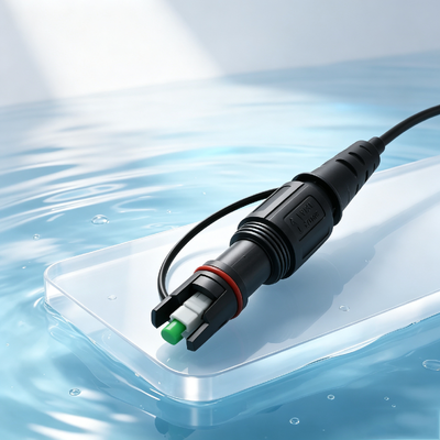 Waterproof Opti-tap Corning LC APC Connector Fiber Optic Patch Cord with G657A1 G657A2 Single Mode Flat Drop Cable