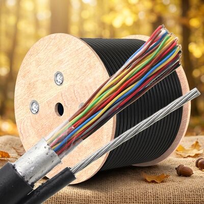 كابل هاتف خارجي Cat3 بسلك فولاذي 100 زوج 200 زوج 50 زوج